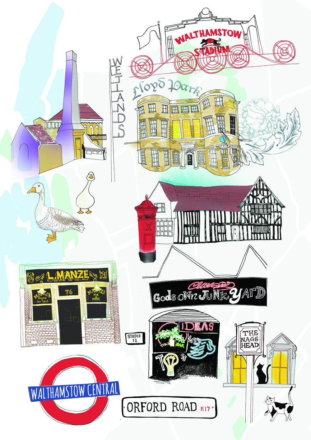  Walthamstow illustration used in area guide by Trading Places Estate Agency